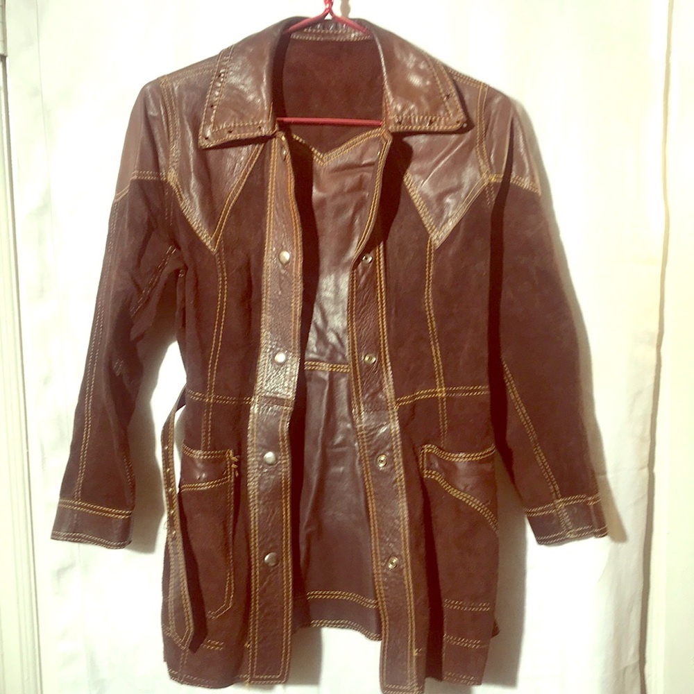 VINTAGE REVERSIBLE 3/4 COAT, LEATHER & SUEDE
